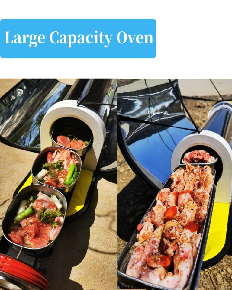 MrMapMax Solar Oven Portable Oven-4.5L Large Capacity Solar Cooker Outdoor Oven Camping Stove with Thermometer For 2-3 People Backpacking Hiking Family Party - Image 5