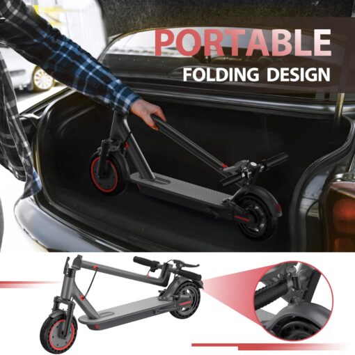 Electric Scooter, 8.5" /10“Tire, 16/19/22Mph Top Speed, 12/22/28 Miles Long Range, Folding Escooter for Adults and Teens with Dual Braking,Dual Suspension, App - Image 7