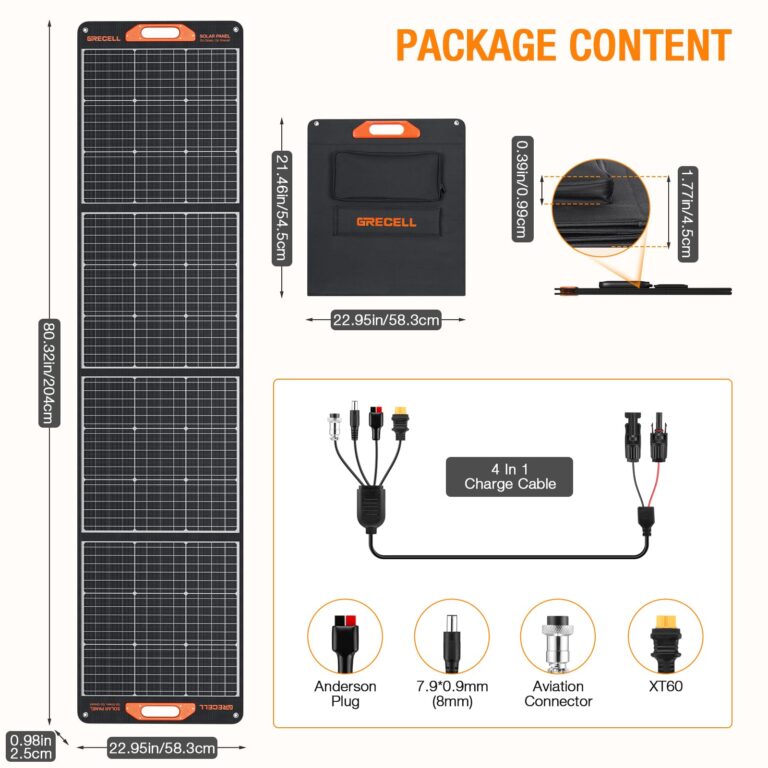 200W Portable Solar Panel for Power Station Generator, 12V/24V Flexible Foldable Solar Panel Kit Lightweight High-Efficiency Solar Charger Power Backup for Outdoor Van Camper Boat Caravan Off-Grid - Image 2