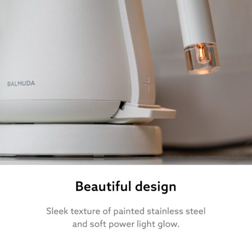 BALMUDA The Kettle | Electric Gooseneck Kettle | Lightweight | Stainless Steel | 0.6L (20fl oz) Capacity | Neon Light Indicator | Perfect for Tea and Coffee | US Version | White - Image 5
