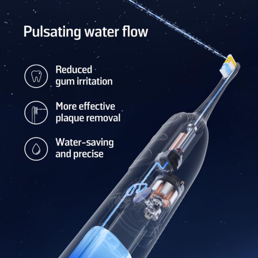Soocas NEOS II - Electric Toothbrush with Water Flosser, Sonic Electric Toothbrush for Adults, Cordless Water Flosser for Travel, Portable Oral Irrigator, 100% Plaque Removal, Pearl White - Image 7