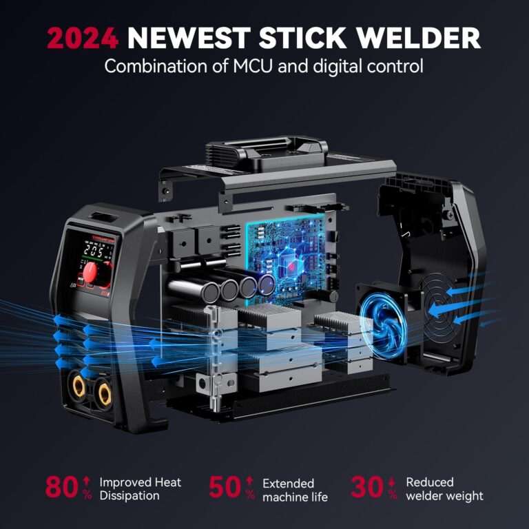 ARCCAPTAIN iControl ARC205 Pro Stick Welder, [APP Control] 205Amp ARC/Lift TIG Welding Machine, Large LED Display, IGBT Inverter 110V/220V MMA Welder with Hot Start, Arc force, and Anti-Stick - Image 9