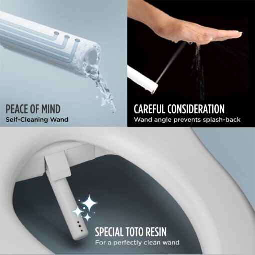 TOTO WASHLET A2 Electronic Bidet Toilet Seat with Heated Seat and SoftClose Lid, Elongated, Cotton White - SW3004#01 - Image 18
