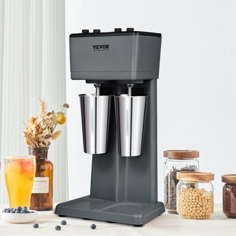 VEVOR Milkshake Maker, 375W x 2 Electric Milkshake Machine, Double Heads Drink Mixer Blender Machine, 3-Speed Milkshake Mixer with 2 x 820 ml Stainless Steel Cups, for Commercial and Home - Image 3