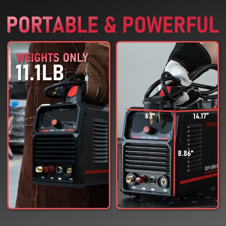 YESWELDER 55 Amp Plasma Cutter Non-High Frequency, Large LED Digital Display Non-Touch Pilot Arc, Digital DC Inverter 110/220V Dual Voltage Plasma Cutting Machine CUT-55DS PRO NEW - Image 3