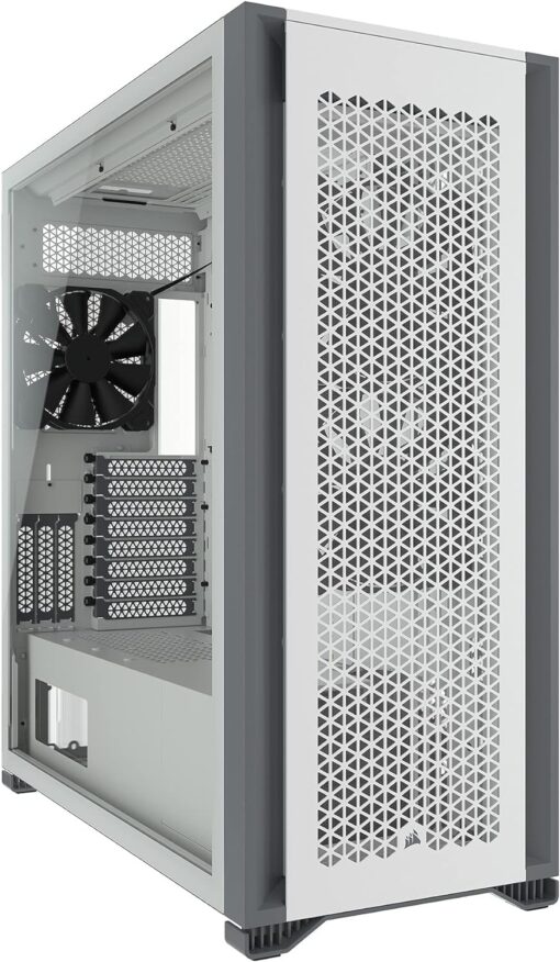CORSAIR 7000D AIRFLOW Full-Tower ATX PC Case – High-Airflow Front Panel – Spacious Interior – Easy Cable Management – 3x 140mm AirGuide Fans with PWM Repeater Included – White
