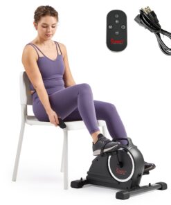 Sunny Health & Fitness Dual Function Smart Motorized Mini Bike Trainer, Under Desk Exercise Machine for Senior Training, Arm/Leg Cardio Cycle Workout, Free SunnyFit App Bluetooth Link-SF-B020029SMART