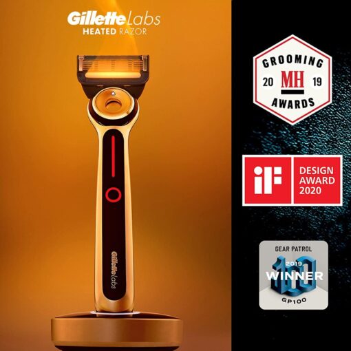 Gillette Heated Razor for Men, Starter Shave Kit by GilletteLabs, 1 Handle, 2 Razor Blade Refills, 1 Charging Dock - Image 7