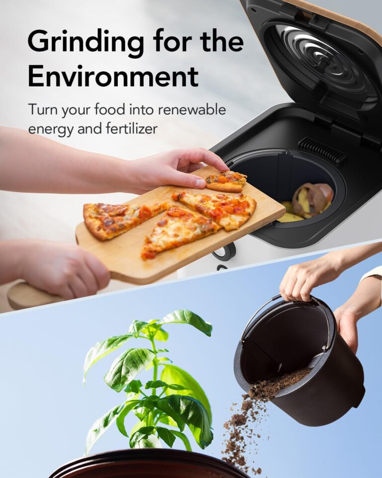 iDOO Compost Bin, Electric Composter for Kitchen Countertop, 3L Smart Mill Composter Kitchen Bin, for Mom, Auto Home Compost Machine Odorless, Turn Waste to Pre-Compost for Plants - Image 8