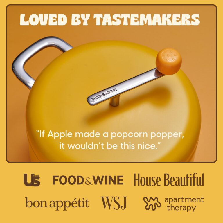 Popsmith Popcorn Popper in Butter - 6 Quart Stovetop Popcorn Machine - Stainless Steel Popcorn Maker Compatible with All Stovetops - Image 5