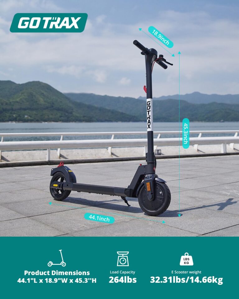 Gotrax APEX MAX Electric Scooter, 8.5" Solid Tires, Max 18 Mile and 18Mph 350W Motor with Rear Single Shock, Bright Headlight and Taillight and Cruise Control, Foldable Escooter for Adult - Image 2