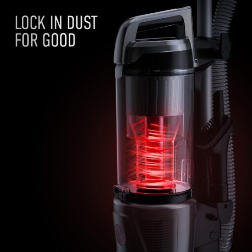 Hoover WindTunnel Tangle Guard Bagless Vacuum Cleaner, Corded Upright Vacuum, HEPA Media Filtration, Anti-Hair Wrap, Headlights, Swivel Steering, Corded Vacuum Cleaners for Home Use - Image 4