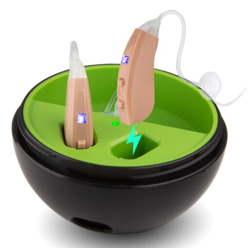 OTC Hearing Aid to Assist Hearing of Adults and Seniors with Mild to Severe Hearing Loss, Rechargeable Hearing Aids with Noise Canceling, Neosonic B10