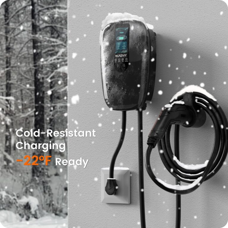 NURZVIY Level 2 EV Charger for Home 40 Amp Plug-in Electric Vehicle Charging Station with App Control, NEMA 14-50 EVSE, Smart Plug and Play - Image 3