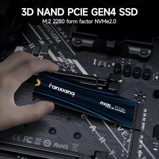 fanxiang 4TB PCIe NVMe SSD Gen 4 Gaming SSD M.2 2280, Up to 7300MB/s Compatible with PS5, Internal Solid State Drive for Gamers, Professionals, Creators S880E - Image 8