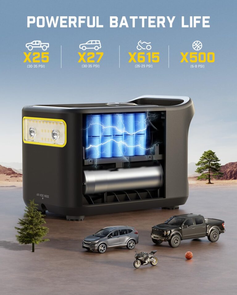 Fanttik X9 Ultra Portable Tire Inflator for Pickup Truck, RV | 3-in-1 Air Pump, Power Station, Flashlight | 6X Faster Inflator with Digital Gauge | Air Compressor for Light Truck, SUV, Compact Car - Image 5