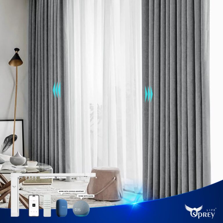 Osprey Smart Curtain Track, Motorized Curtain Rod, Adjustable Length, Remote Control & Automate App, Compatible with Alexa, Google, Ceiling and Wall Mounted - Image 5