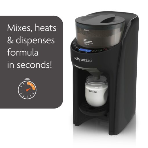 Baby Brezza Formula Pro Advanced WiFi Formula Dispenser - Automatically Mix a Warm Formula Bottle From Your Phone Instantly – Easily Make Bottle With Automatic Powder Blending Machine, Black - Image 8
