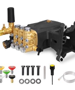 YAMATIC Horizontal Triplex Plunger Pressure Washer Pump 1" Shaft 4400 PSI 4 GPM, Replacement for Simpson AAA 90034, 90039,90038, Honda GX340, GX390, GX270 for Industrial Gas Powered Washers