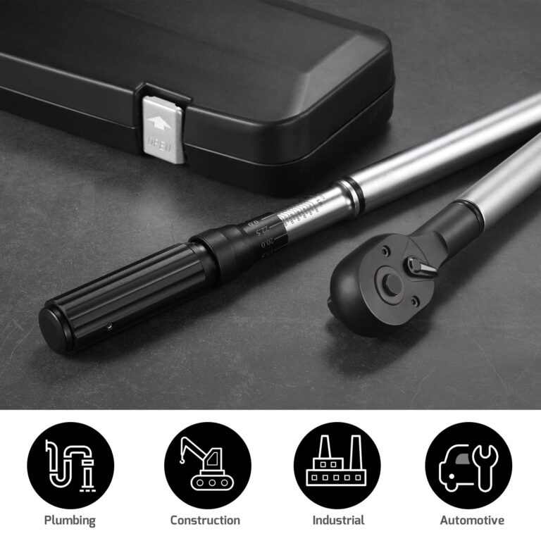 ARUCMIN 3/4-Inch Drive Click Torque Wrench, Dual-Scale Adjustable Torque Wrench Set with a Hex Key 100-600ft.lb / 135-815Nm - Image 4