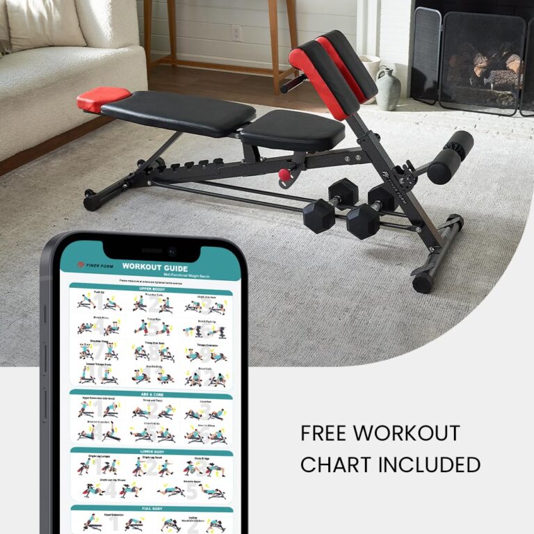 Finer Form Multi-Functional FID Weight Bench for Full All-in-One Body Workout – Hyper Back Extension, Roman Chair, Adjustable Ab Sit up Bench, Incline Decline Bench, Flat Bench - Image 3