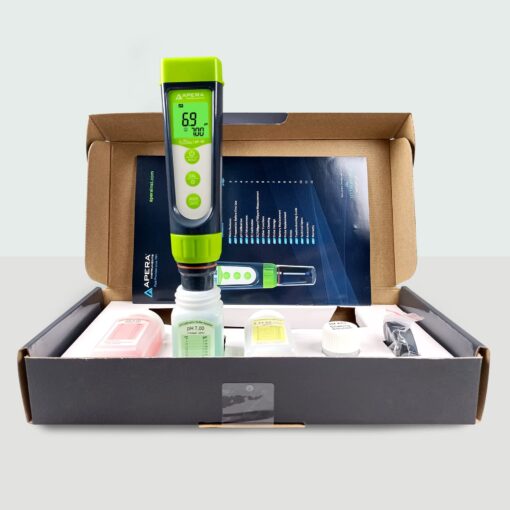 Apera Instruments GroStar Series GS4-P pH/EC/500ppm/700ppm/ORP 6-in-1 Combo Pen Tester Kit with Replaceable Double-Junction pH/EC Probe and ORP Probe for Hydroponics Water Quality Testing, Gen II - Image 4