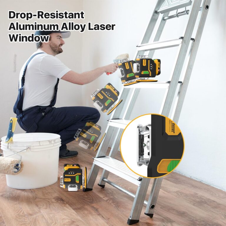 Laser Level 360 Self Leveling,DEGLASERS 4x360 Green Laser Level with 12V Rechargeable Battery(40 Hrs),Remote Control, Magnetic Rotating Stand,Hard Carry Case for Construction - Image 2