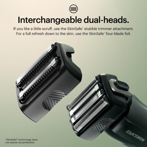 MANSCAPED® The Chairman™ PRO & The Lawn Mower® 5.0 Ultra - Men's Face Shaver with Two SkinSafe® Blades, Four-Blade Foil & Stubble Trimmer & Dual-Head Groin & Body Hair Trimmer with Toiletry Bag - Image 7