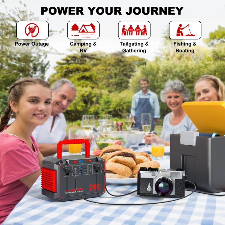 MARBERO Portable Power Station 240Wh 350W Peak Camping Portable Power Bank with AC Outlet 110V(3*USB A, 2*USB C, 2*AC,2*DC) Solar Generator for Outdoor Travel Home Emergency Hurricane - Image 2