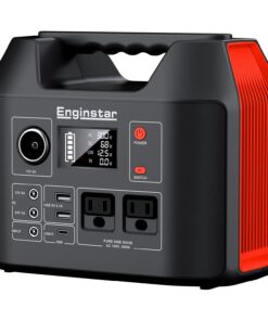 EnginStar Portable Power Station 300W 296Wh Battery Bank with 110V Pure Sine Wave AC Outlet for Outdoors Camping Hunting and Emergency, 80000mAh Backup Battery Power Supply for CPAP
