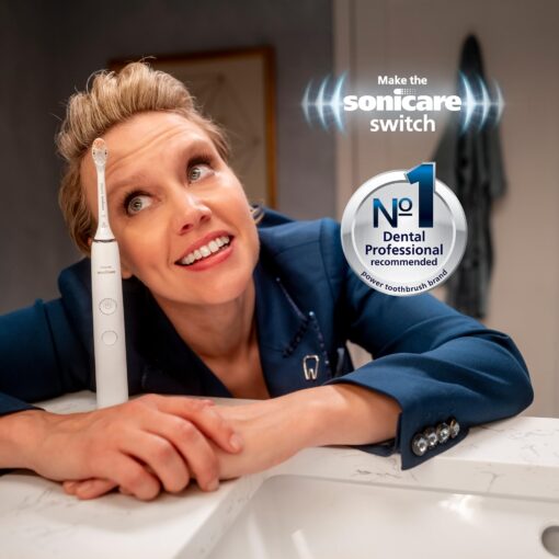 Philips Sonicare ProtectiveClean 6500 Rechargeable Electric Toothbrush, with Pressure Sensor, 3 Cleaning Modes, SmarTimer and QuadPacer, 14-Day Battery Life, Charging Travel Case, Pink, HX6462/06 - Image 11
