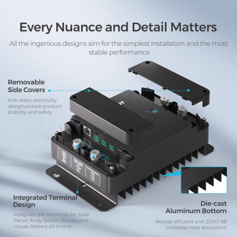 Renogy 12V 50A DC to DC Battery Charger with MPPT, On-Board Battery for Gel, AGM, Flooded and Lithium Batteries, Using Multi-Stage Charging, Solar Panel and Alternator - Image 7