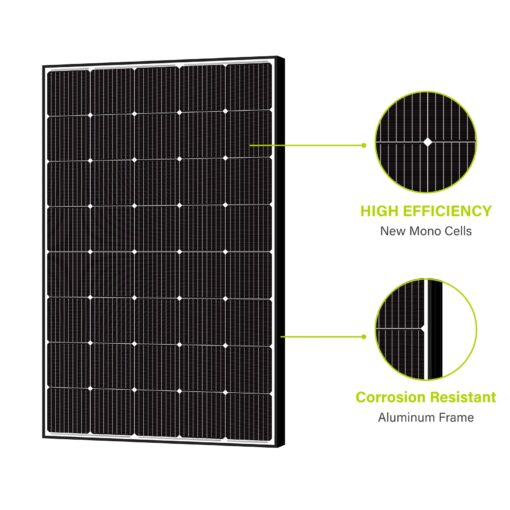 Newpowa 250W Solar Panel Monocrystalline for 12V 24V Norminal System with High-Efficiency Voltage Boost 15V Cells Works Best with MPPT Controller Charger Off-Grid for RV Marine Boat 250 Watts - Image 5