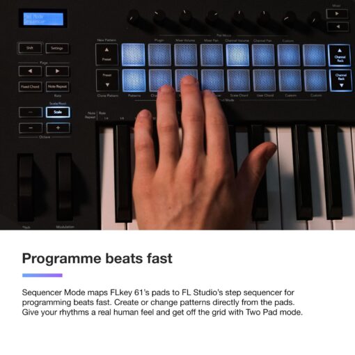 Novation FLkey 61 MIDI Keyboard - Seamless FL Studio Integration with Chord Mode and Scale Mode. All the software you need for Music Production - Image 3