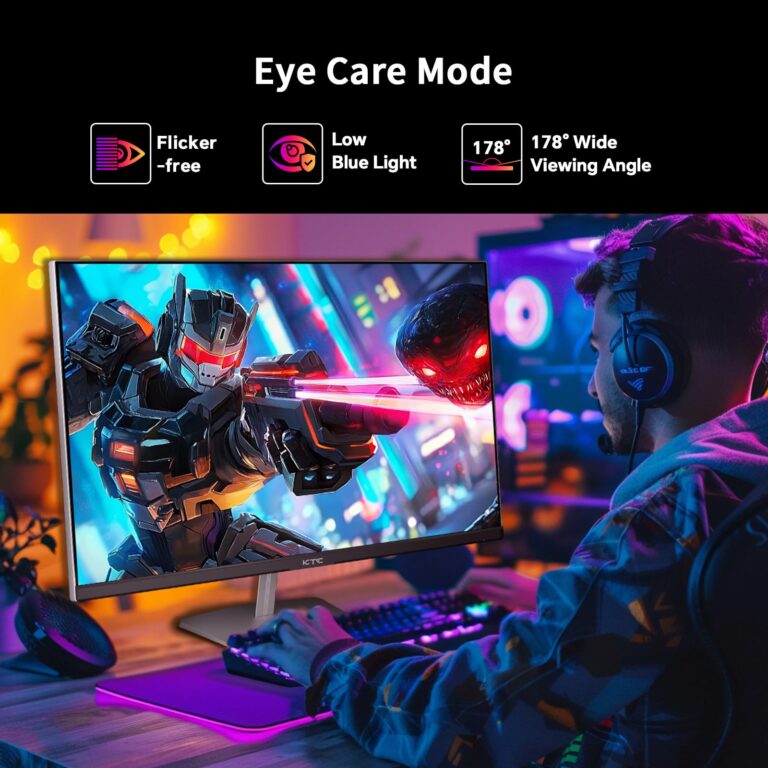 KTC 24.5 Inch 400Hz Gaming Monitor, FHD 1080P 240Hz Computer Monitor, Fast IPS, FreeSync/G-Sync Compatible, HDR400, DisplayPort x2 HDMI x2, VESA, Tilt Adjustable,H25X7 - Image 4