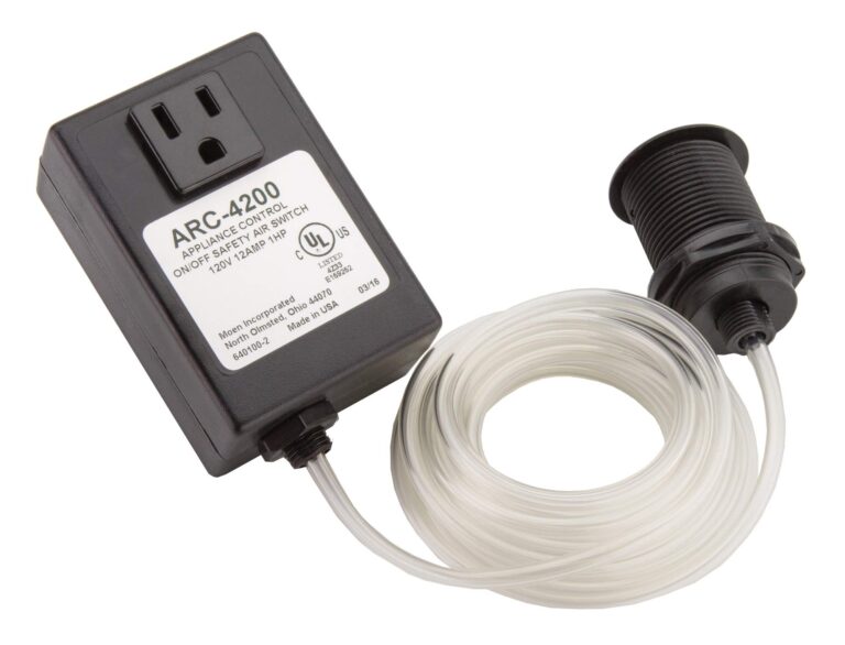 Moen Chef Series 1 HP Continuous Feed Lighted Garbage Disposal & Waste King Garbage Disposal Air Switch Base and Control Unit - ARC-4200,Black - Image 4