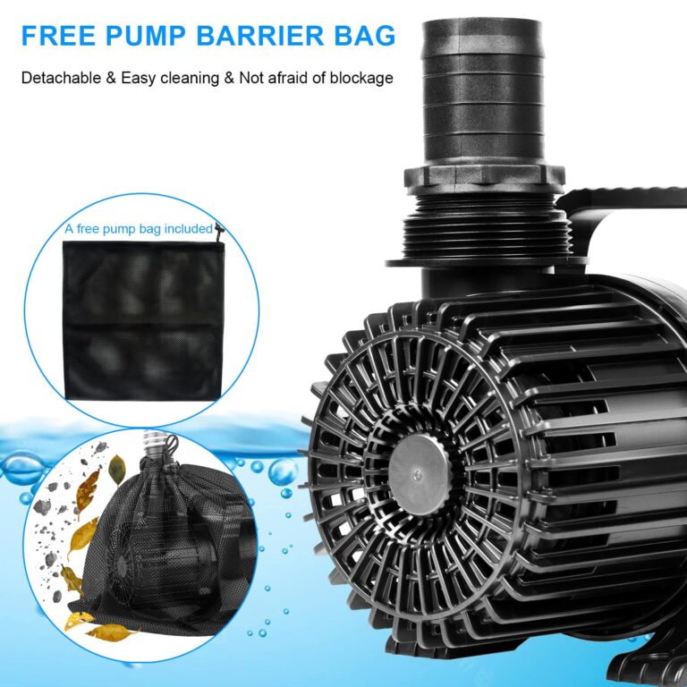 OYO WATER Outdoor Large 9300gph-620W 32.8FT Pond Water-fall & Kio Fish Fountain-s &Garden Pump Submersible IPX8: Long 32.8FT Cord Smart-er & Quieter Duck & Yard &Patio Ponds Pumps, 1 Barrier Pump Bag - Image 8