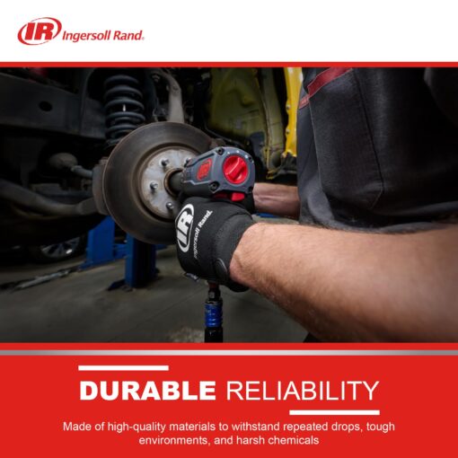 Ingersoll Rand 2236QTIMAX-2 DXS2 1/2" Air Impact Wrench, 2" Extended Anvil, Quiet, 1500 ft-lb Torque, Titanium Hammercase, Friction Ring Retainer, Pistol, Interchangeable Anvil, Multi-functional Tool - Image 59