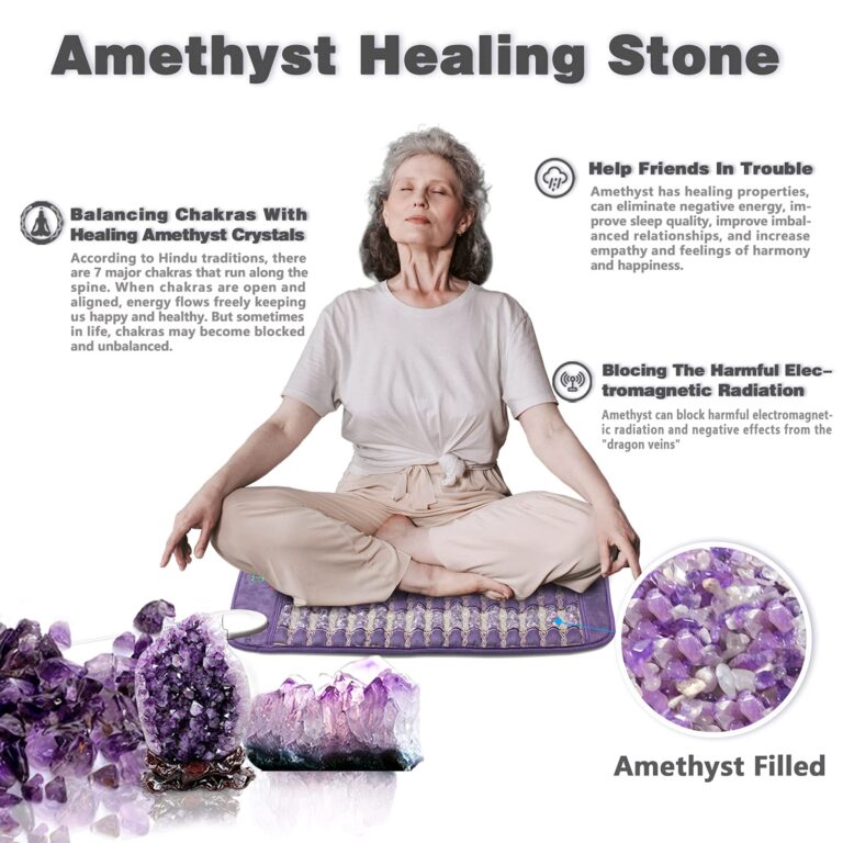 UTK Infrared Heating Pad, Amethyst Heating Pad,Heat Chair Pad, Far Infrared Heating Pad for Lower Back, Upper Back,Memory Function, Auto Turn Off, Carry Bag Included, Size 40'' x 18'' - Image 8