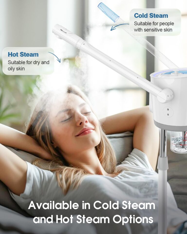 Kingsteam 2 in 1 Hot and Cold Facial Steamer, 30 Min Timer, Ionic Facial Steamer for Home, Esthetician, Professional Nano Water Mist with Large Water Volume for Beauty Salons - Ozone Facial Sprayer - Image 7