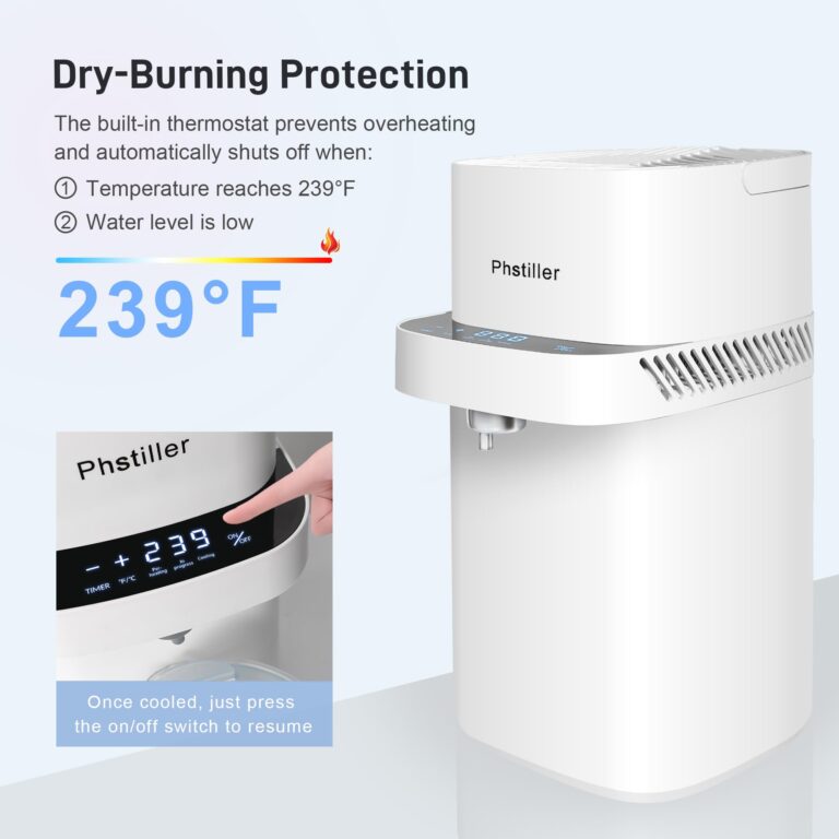 Intelligent Water Distiller Machine for Home-1.1 Gal Home Countertop Distilled Water Maker with Real-time Monitoring for Distilling, 750W Distiller Maker Purifier with 4L Glass Container for Table - Image 6