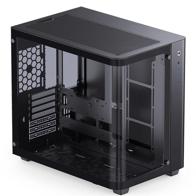 JONSBO TK-3 Black One-Piece Curved Glass ATX Mid Tower Pc Case, One-Piece Curved Glass, SP BTF MB/Dual 360 AIO/ATX PSU/40Series GPU, with 10 Fan Positions, 270 Degree Side View Display,Black Chassis - Image 4