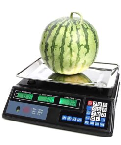 ZOCWJK Digital Scales Food,Kitchen Food Scales Electronic Scales Digital Price Computing Scale, Electronic Digital Scales for Food Meat Fruit Produce, with LED Tare Zero Fu(Black
