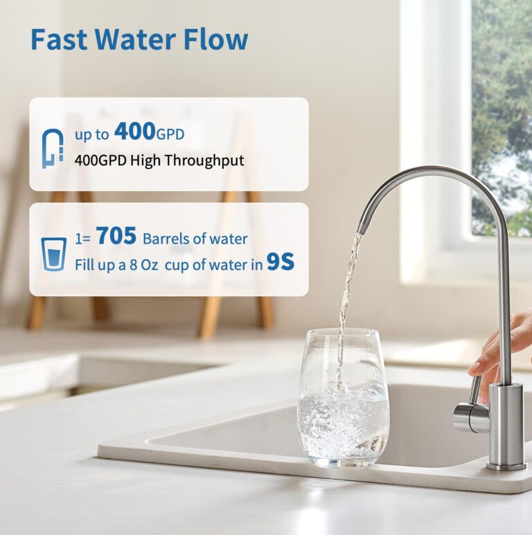 TOKIT Reverse Osmosis System, U1 SE Tankless Reverse Osmosis Water Filter, NSF/ANSI 58, Under Sink Water Filter RO System with Faucet,400 GPD 2:1 Pure to Drain,Reduces TDS - Image 3