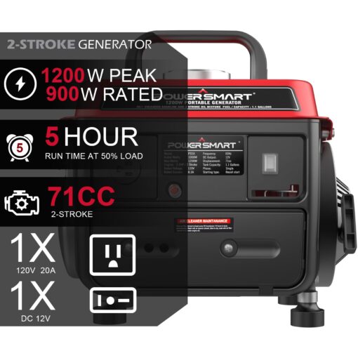 PowerSmart 1200-Watt Portable Generator with Super Quiet, Ultralight for Camping, PS50 - Image 9