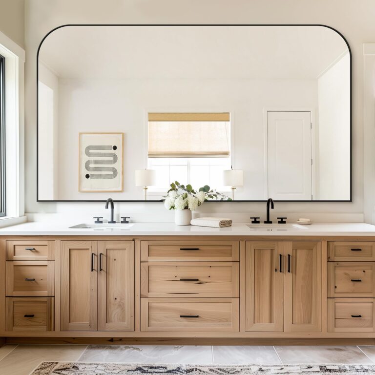 Bathroom Mirror, 60x36 Inch Wall Mirror, Black Metal Framed Mirror Vanity Mirror for Bathroom, Living Room, Bedroom, Entryway - Image 7
