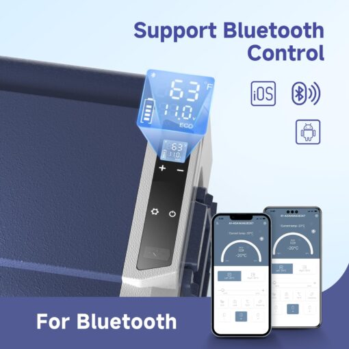 BODEGACOOLER 12 Volt Car Refrigerator,64 Quart Portable Car Freezer Fridge Bluetooth Control,(60L) -4℉-68℉ Electric Cooler 12/24V DC and 100-240V AC for Travel,Camping,RV,Boat Road Trip Tailgating - Image 4