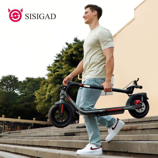 Electric Scooter Adults, 10" Solid Tires, Max 25 Mile Range, 25 MPH＆500W Motor Max Power, Digital Display and Cruise Control Foldable E-Scooter for Adults - Image 7