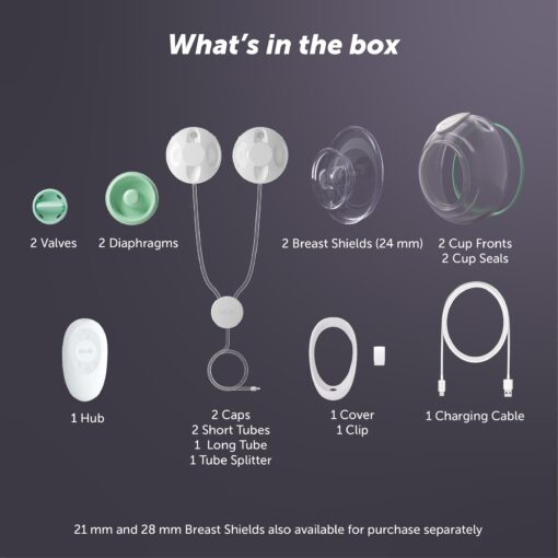 Elvie Stride Hospital-Grade, App-Controlled Breast Pump - Hands-Free, Wearable, Ultra-Quiet & Electric with 2-Modes, 10-Settings & 5oz Capacity per Cup - Image 2