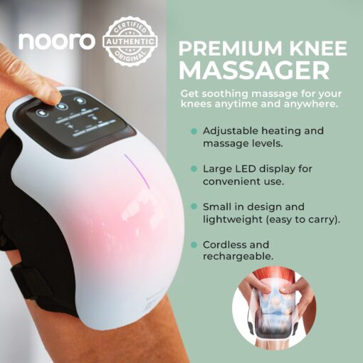 nooro Portable Knee Massager with Heat, Red Light, & Massage Therapy, Relax Tight Muscles and Helps Minor Joint Stiffness and Discomfort, Hands-Free Design - Image 7